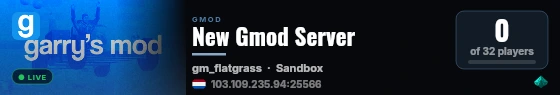 New Gmod Server live status badge