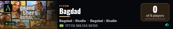 Bagdad live status badge