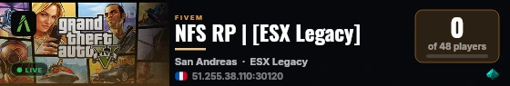 NFS RP | [ESX Legacy] live status badge