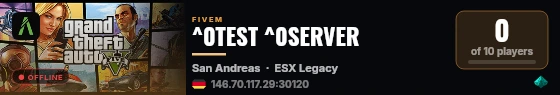 ^0TEST ^0SERVER live status badge