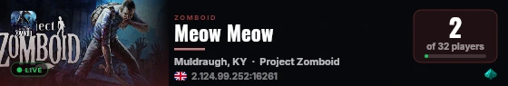 Meow Meow live status badge