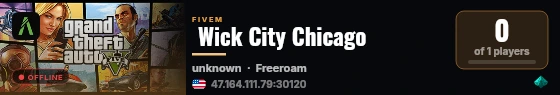  Wick City Chicago live status badge