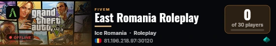 East Romania Roleplay live status badge