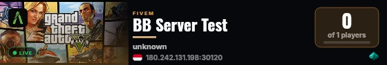 BB Server Test live status badge