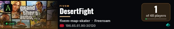 Desert Fight  live status badge