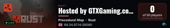 Hosted by GTXGaming.co.uk live status badge