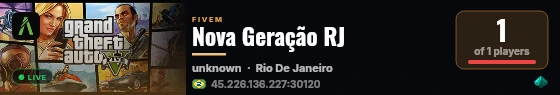 Nova Geração RJ live status badge