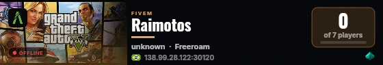 Raimotos live status badge
