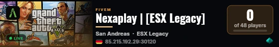 Nexaplay | [ESX Legacy] live status badge