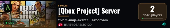 [Qbox Project] Server live status badge