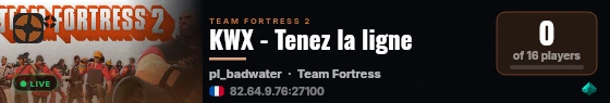 KWX - Tenez la ligne live status badge
