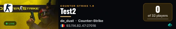 Test2 live status badge