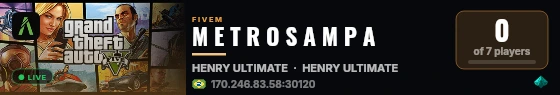 M E T R O S A M P A live status badge