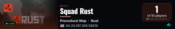 Squad Rust live status badge