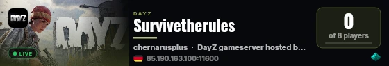 Survivetherules live status badge
