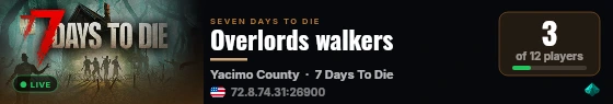 Overlords walkers live status badge