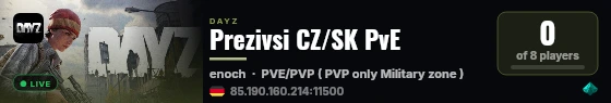 Prezivsi CZ/SK PvE live status badge
