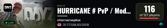 HURRICANE # PvP / Mods # Main live status badge