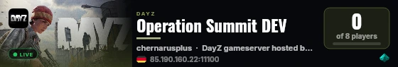 Operation Summit DEV live status badge