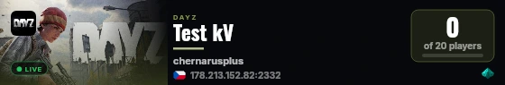 Test kV live status badge