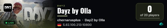Dayz by Olla live status badge