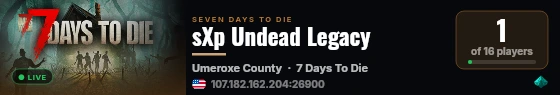 sXp Undead Legacy live status badge