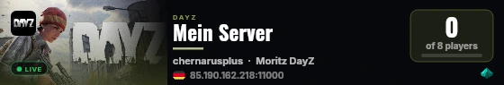 Mein Server live status badge