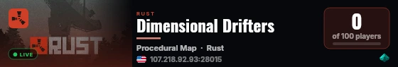 Dimensional Drifters live status badge