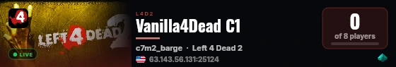 Vanilla4Dead C1 live status badge