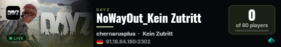 NoWayOut_Kein Zutritt live status badge