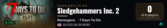 Sledgehammers Inc. 2 live status badge