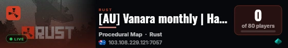 [AU] Vanara monthly | Half Upkeep live status badge