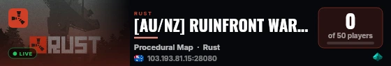 [AU/NZ] RUINFRONT WARFARE | 3X PvPvE WEEKLY live status badge