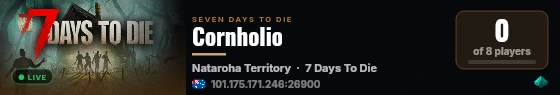 Cornholio live status badge