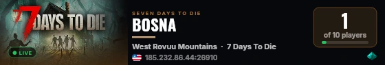 BOSNA live status badge