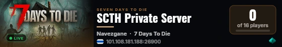 SCTH Private Server live status badge