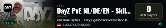 DayZ PvE NL/DE/EN - SkillTree/AI Enemies/PainSystem live status badge