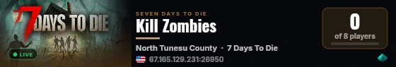 Kill Zombies live status badge