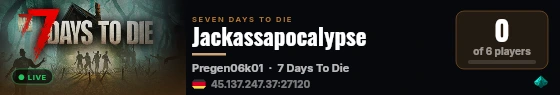 Jackassapocalypse live status badge