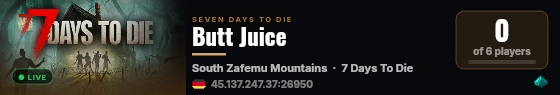 Butt Juice live status badge