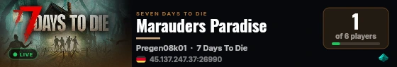 Marauders Paradise live status badge