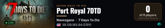 Port Royal 7DTD live status badge