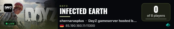 INFECTED EARTH live status badge