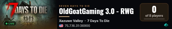 OldGoatGaming 3.0 - RWG live status badge