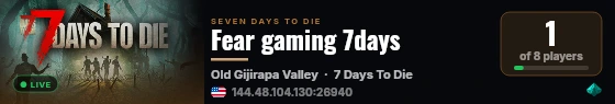 Fear gaming 7days live status badge