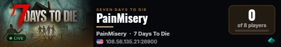 PainMisery live status badge