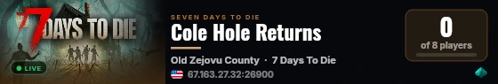 Cole Hole Returns live status badge