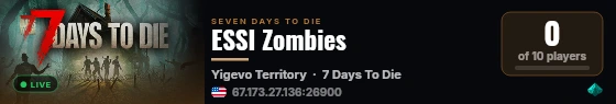 ESSI Zombies live status badge