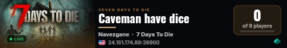 Caveman have dice live status badge