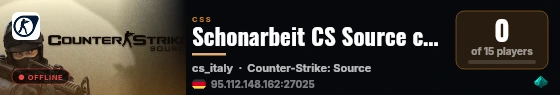 Schonarbeit CS Source classic live status badge